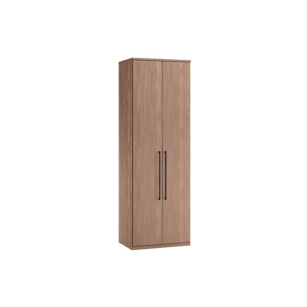 Armário Modulado Toledo 2 Portas de Bater 3 Gavetas MDF com Corrediças Telescópicas e Puxadores em Alumínio Marrom