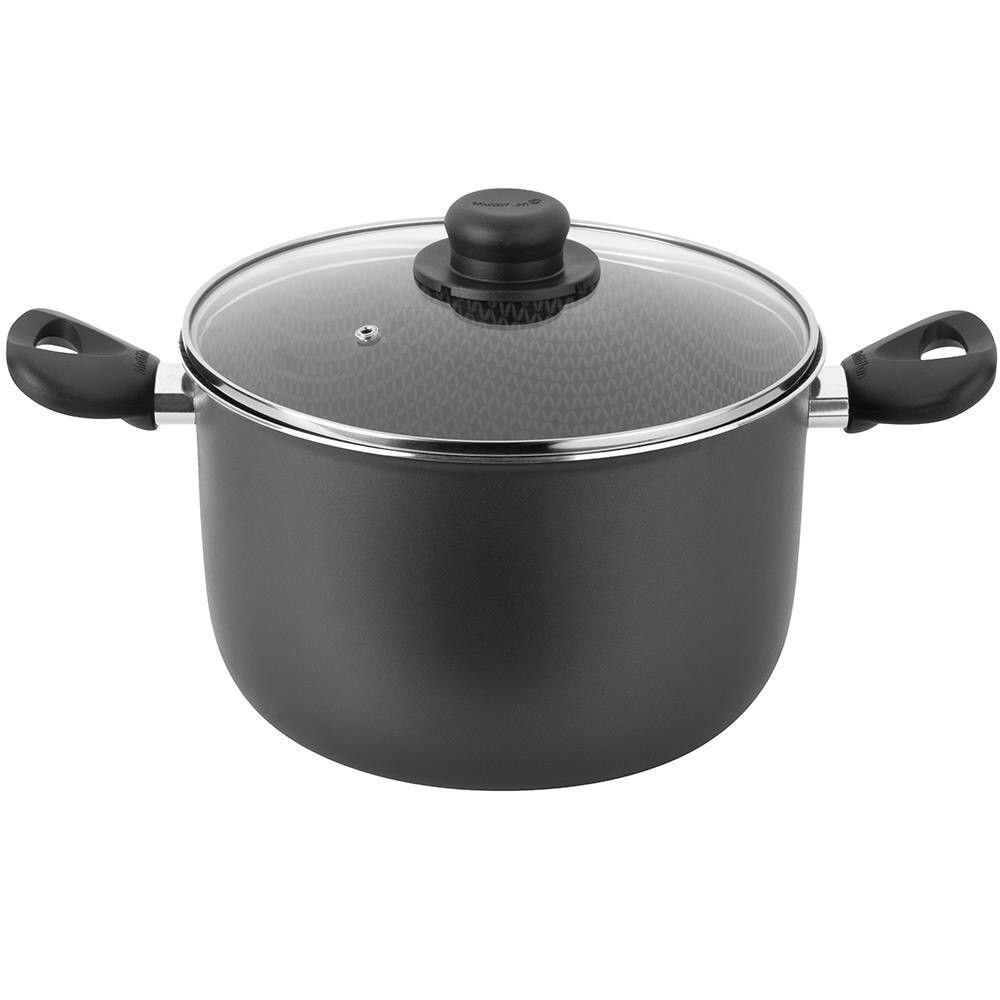 Caldeirão Gourmet Alumínio com Revestimento Antiaderente 26CM 8,5L Fundo Retificado Antideslizante Multiflon