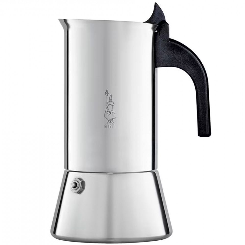 Cafeteira Bialetti Vênus 10 Xícaras em Aço Inox 18-10 Resistente e Durável para Cozinha Inox