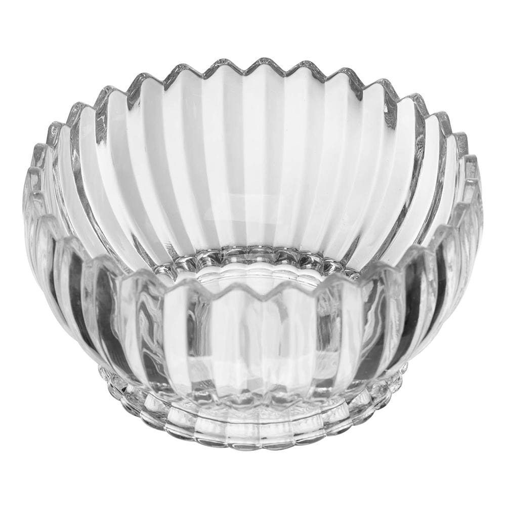 Centro de Mesa Geneva Redondo em Cristal Lapidado de Alta Qualidade 22x22x12cm Transparente Wolff