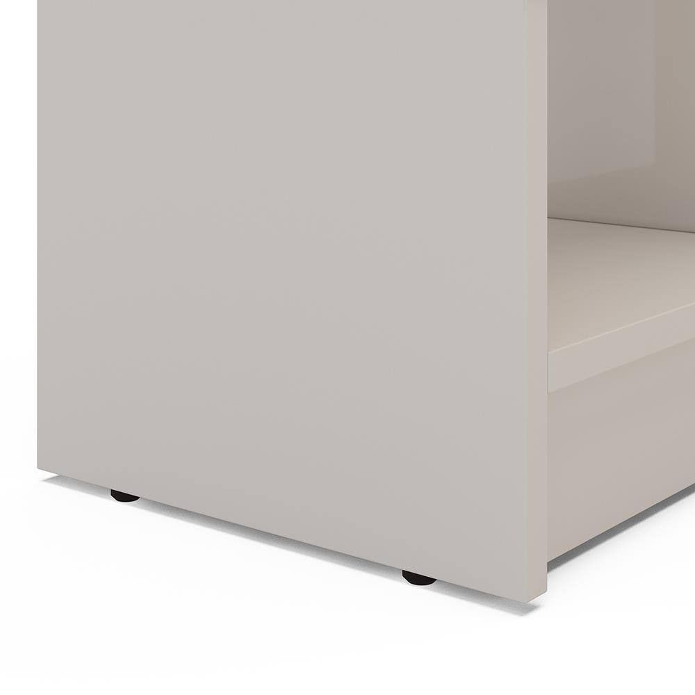 Estante de Livros Piratini 9 Prateleiras MDF e MDP TAMANHO 48cm Off White Politorno Móveis