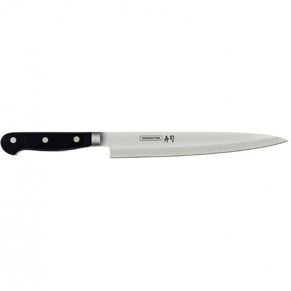 Faca Yanagiba Sushi Gold Corte de Sushi Aço Inox Fio de Alta Performance Lavável em Máquina Cozinha Preto Tramontina