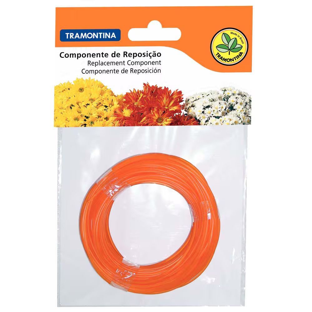 Fio de Nylon 2.4MM 12M para Roçadeira RE1000 e RC26 Reposição Durável Laranja Tramontina