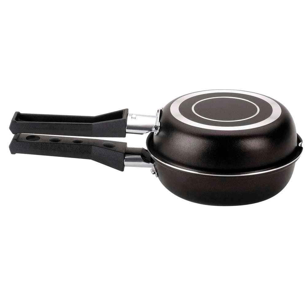 Frigideira Dupla Multiflon Gourmet Alumínio com Revestimento Antiaderente 14CM Cabo em Baquelite Preto