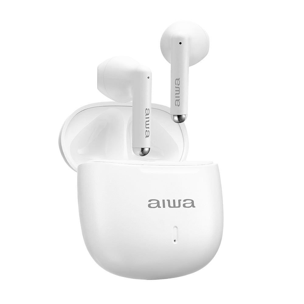 Fone Intra-auricular Aiwa AWS-EB-05-W Bluetooth com Drivers 13mm e Bateria 24h Branco