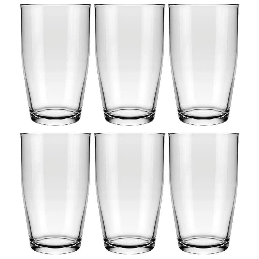 Conjunto de Copos Prosa 300ML 6 Peças em Vidro Cristalino com Brilho Elegante para Ocasões Especiais Transparente Lyor