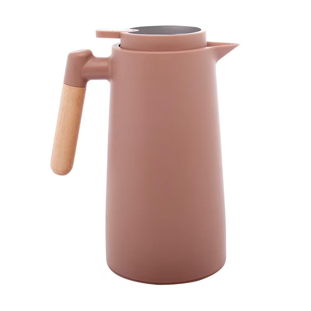Garrafa Térmica Tap com Termômetro Digital Plástico Escandinavo para Bebidas Quentes e Frias Rosa Lyor