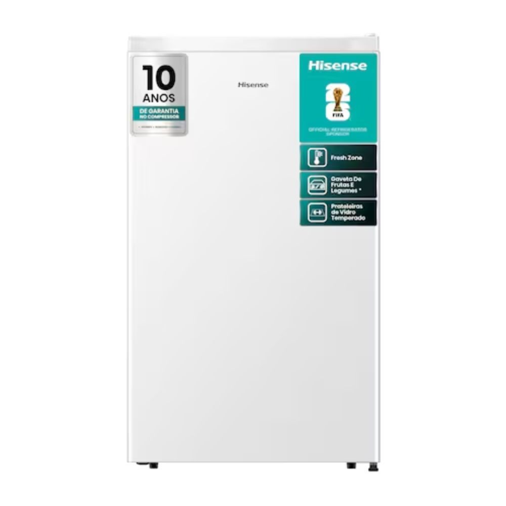 Frigobar Hisense RR157NW 115L com Porta Reversível e Termostato Ajustável Branco 220V