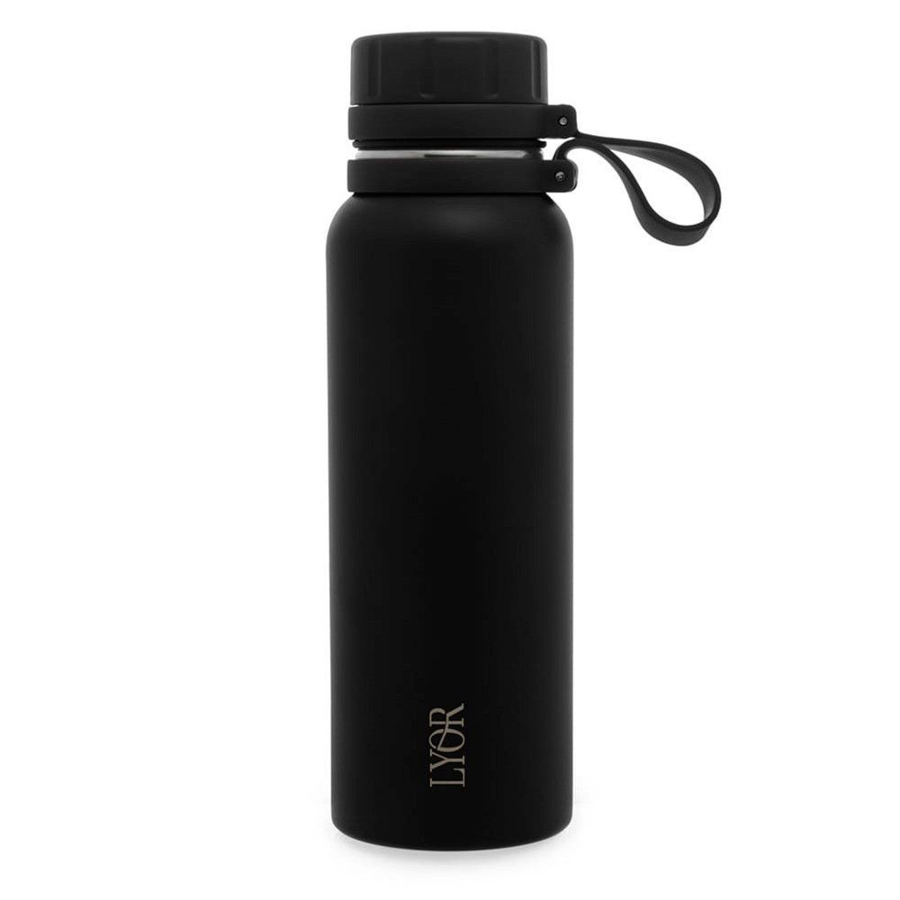 Garrafa Térmica Explorer Mantém Bebidas Quentes Até 12h Aço Inox Isolamento Avançado para Aventuras Diárias Preto Lyor