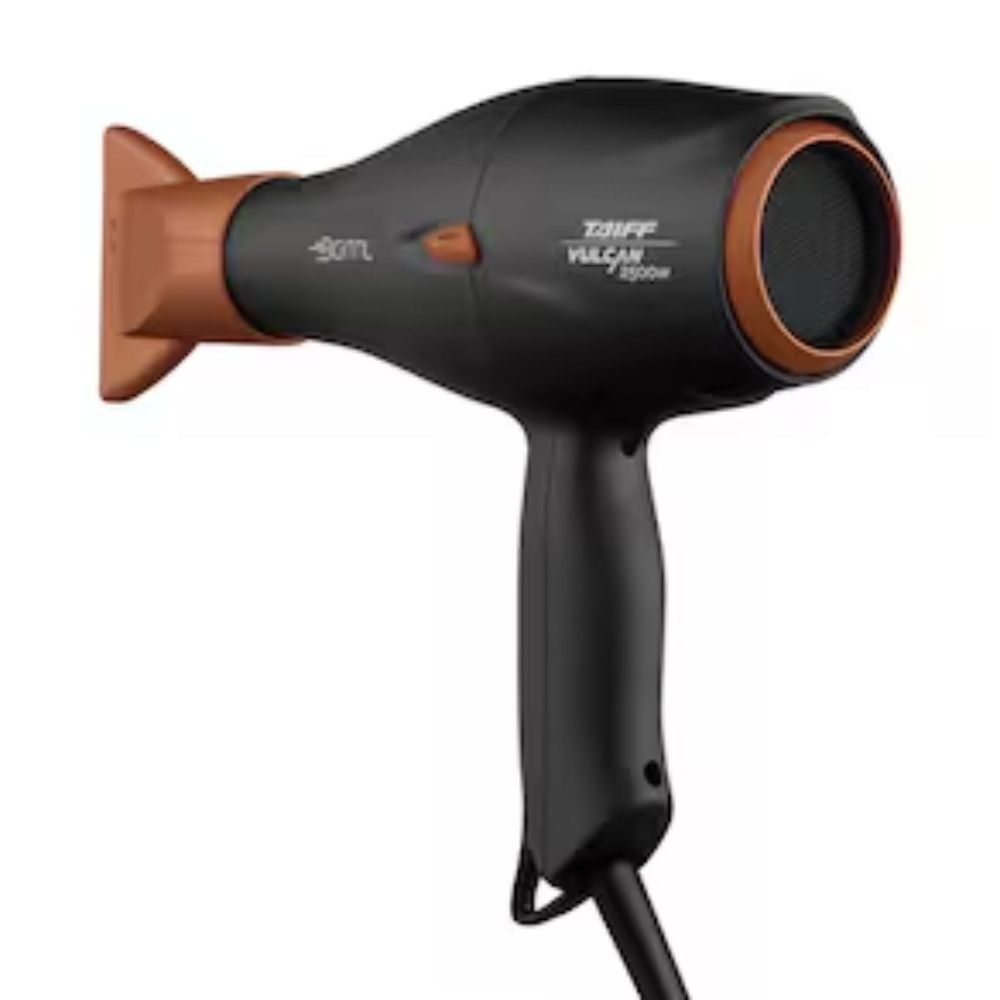 Secador de Cabelo Taiff Vulcan Digital 2500W Tecnologia Iônica 2 Temperaturas Preto com Cobre 220V