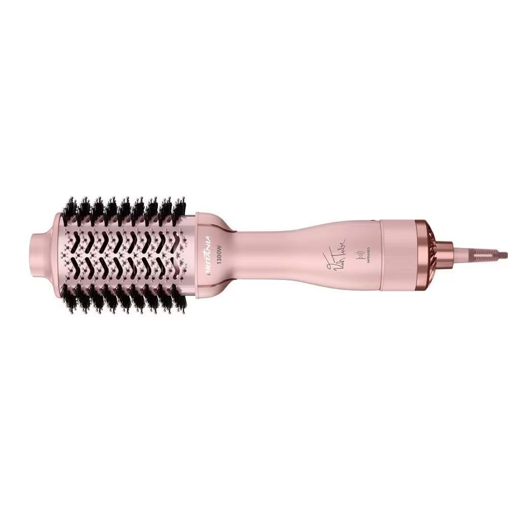 Escova Secadora Britânia BES36 1300W Tecnologia Infrared 3 Níveis de Temperatura Rosa Bivolt