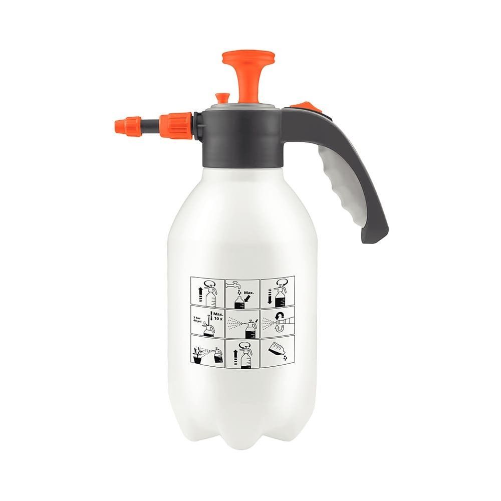Pulverizador Manual de Compressão Prévia com Sistema de Compressão e Bico Regulável 2L Branco Tramontina