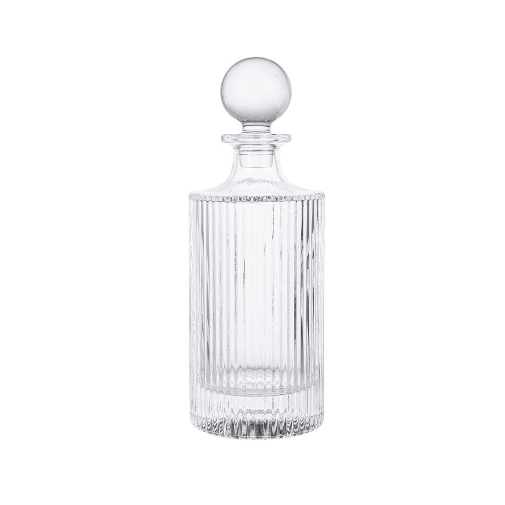 Garrafa para Whisky Graffiato em Vidro 770ml Transparente com Design Sofisticado e Minimalista para Bar Ou Mesa