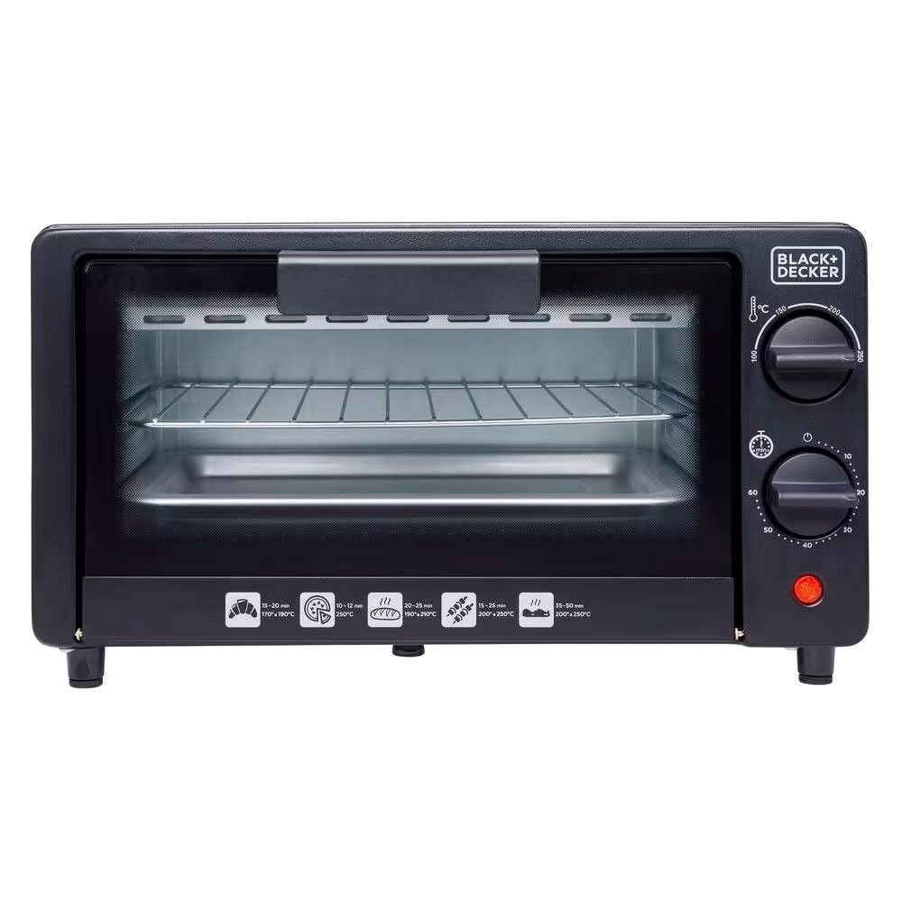 Forno Elétrico FT9N com Timer de 60min e Desligamento Automático em Preto Black + Decker 220V