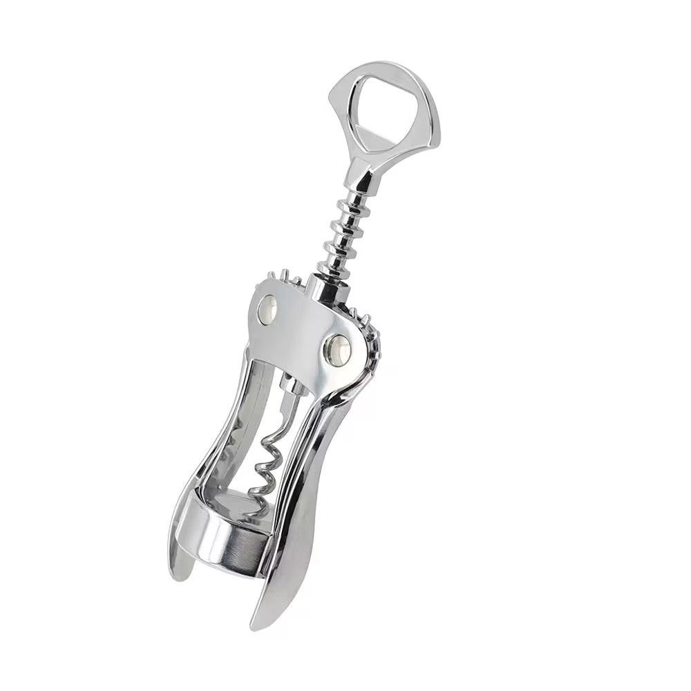 Saca-rolhas Metálico Aço Inox Prático para Abrir Vinhos em Qualquer Ocasião Cozinha Ou Bar Inox Brinox