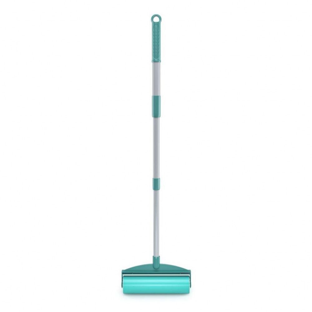 Rolo Adesivo Flashlimp Lavável com Cabo Extensível de 66 a 88 cm em PP e Silicone Ideal para Remover Pelos de Animais