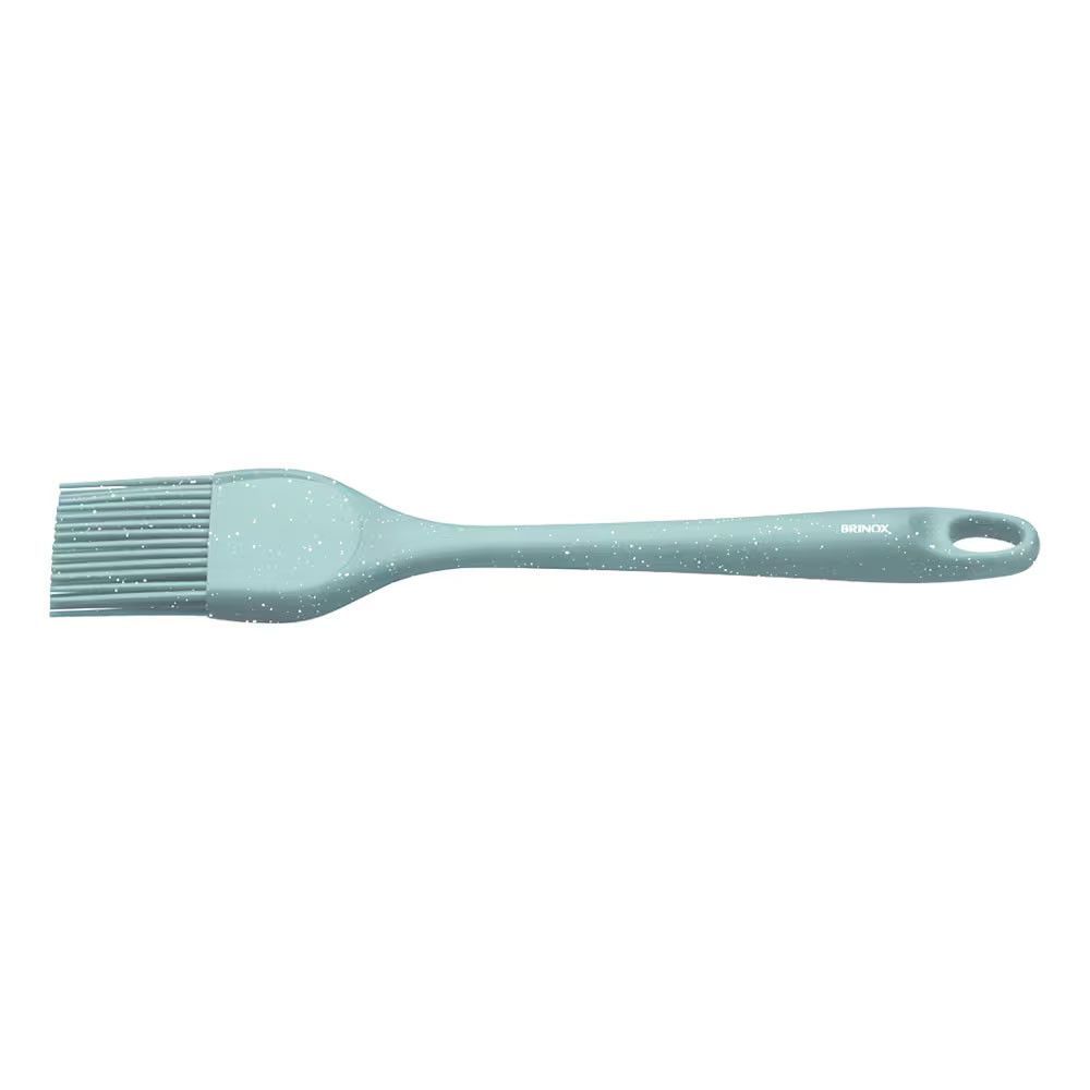 Pincel de Silicone Brinox Flex 28cm Resistente Alta Temperatura Até 200 graus C Cozinha Verde