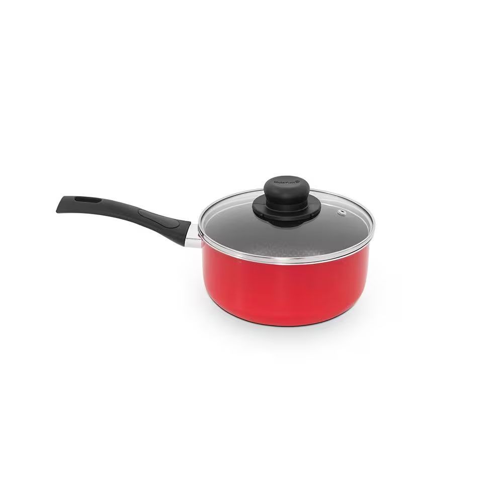 Panela Gourmet 2,7L Antiaderente em Alumínio com Revestimento Ultra 7 Camadas para Cozinha Vermelho Multiflon