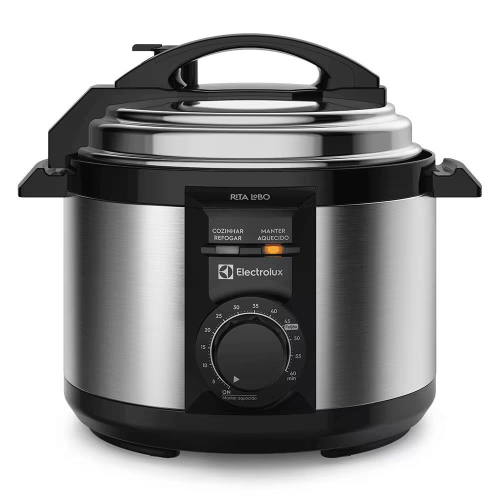 Panela de Pressão Elétrica Electrolux PCE15 Rita Lobo 3L 700W com 9 Seguranças Inox 220V