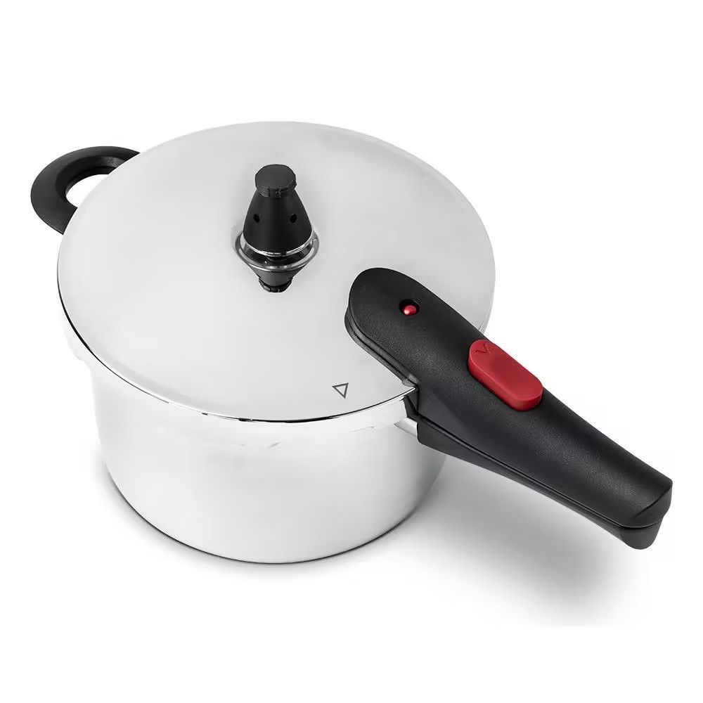 Panela de Pressão Ultra Inox com Fundo Triplo 4L com 4 Dispositivos de Segurança Brinox