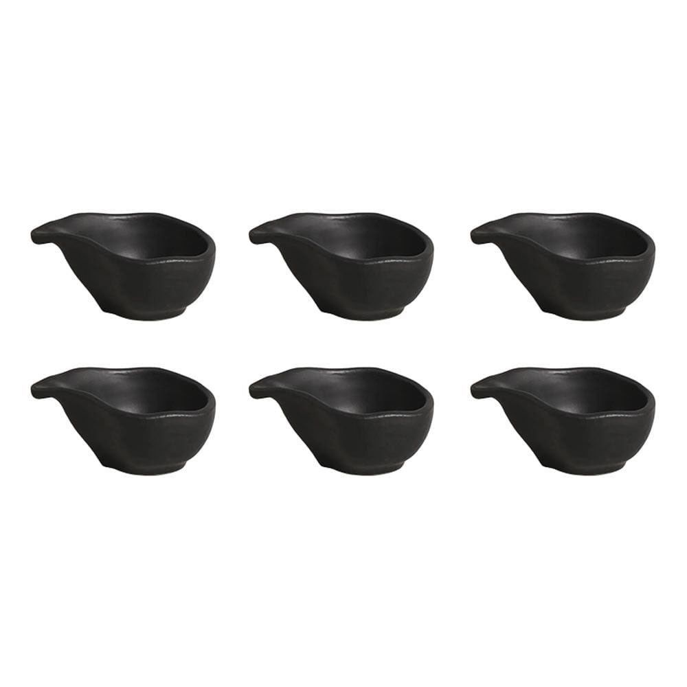 Molheira Ovais Porto Brasil 40ml Stoneware Design Artesanal para Dia a Dia e Eventos Preto