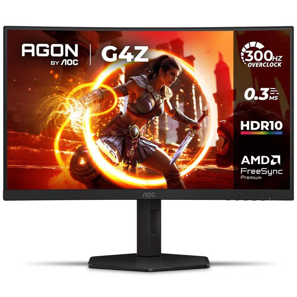 Monitor Gamer Curvo C27G4Z-P-57 27" Full HD VA 300HZ Preto 0,3ms HDR10 AMD Freesync Premium AOC