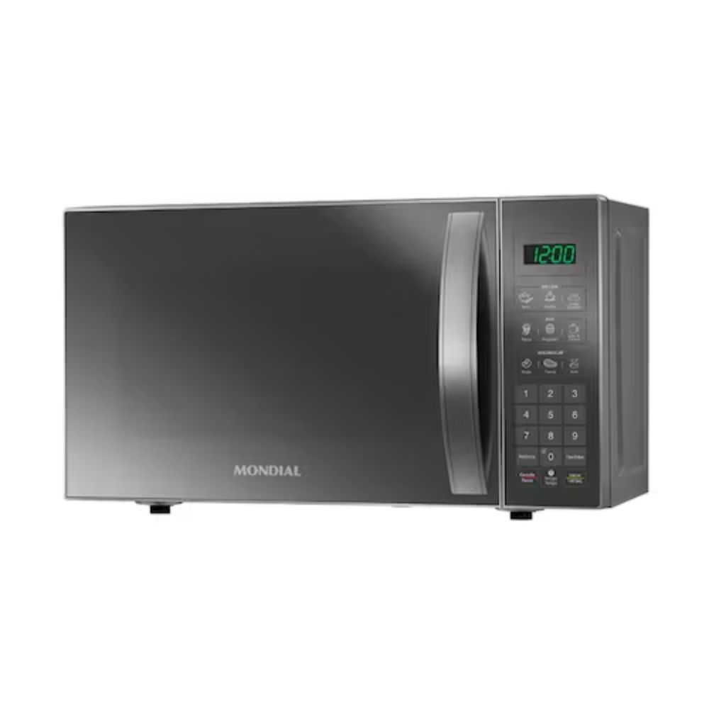 Micro-ondas Bancada Mondial MO-01-21-E 21L 1200W com Menu Dia a Dia e Descongelar Espelhado 220V