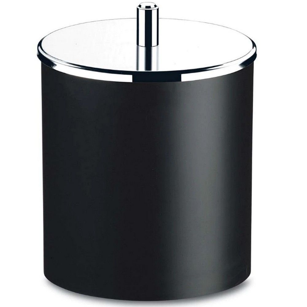 Lixeira Decorline 5,4L PS com Tampa em Aço Inox Abertura Manual Lavável em Lava Louças Preto Brinox