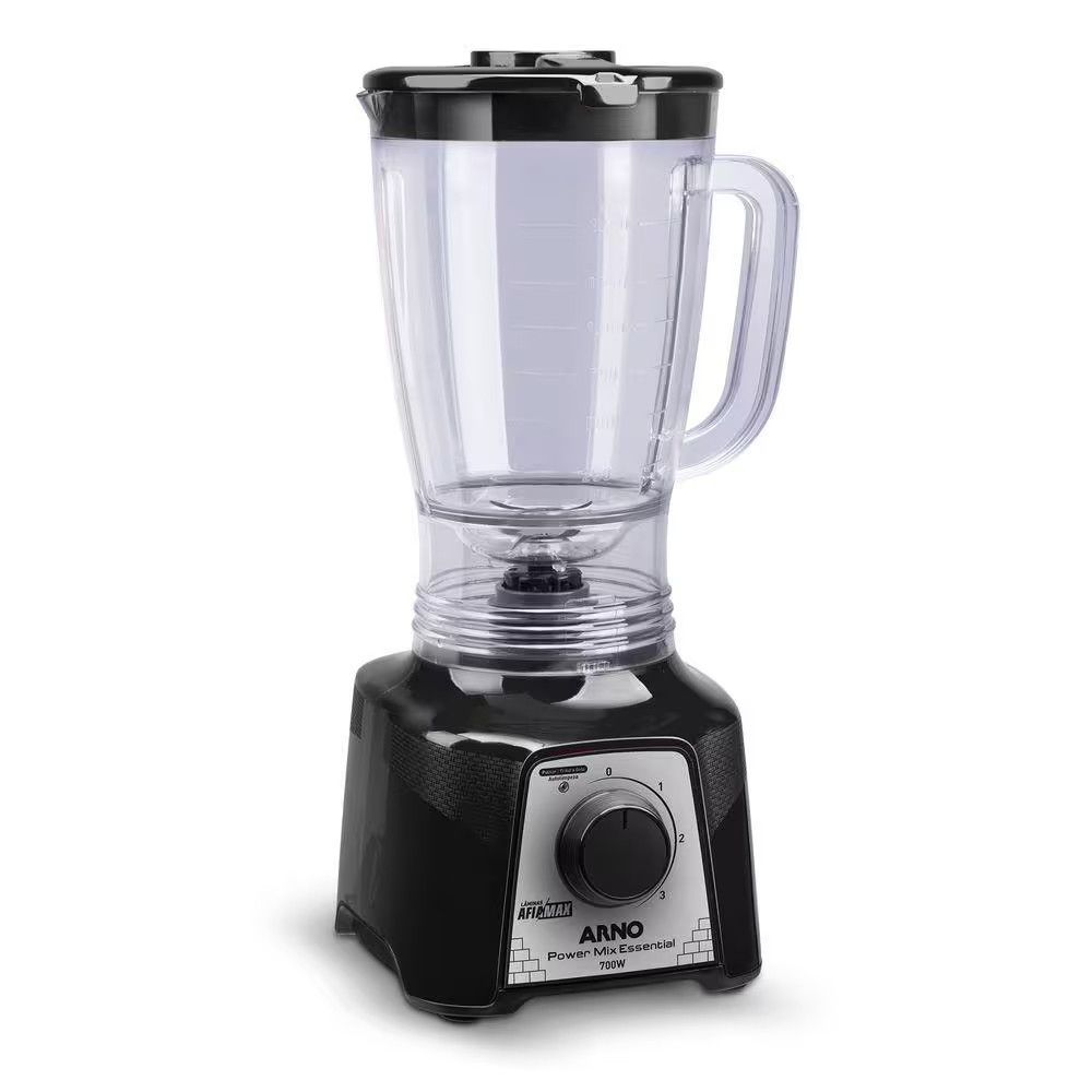 Liquidificador Arno Power Mix Essential LQ19 700W 2,4L Lâminas Afiámax 3 Velocidades Preto 220V