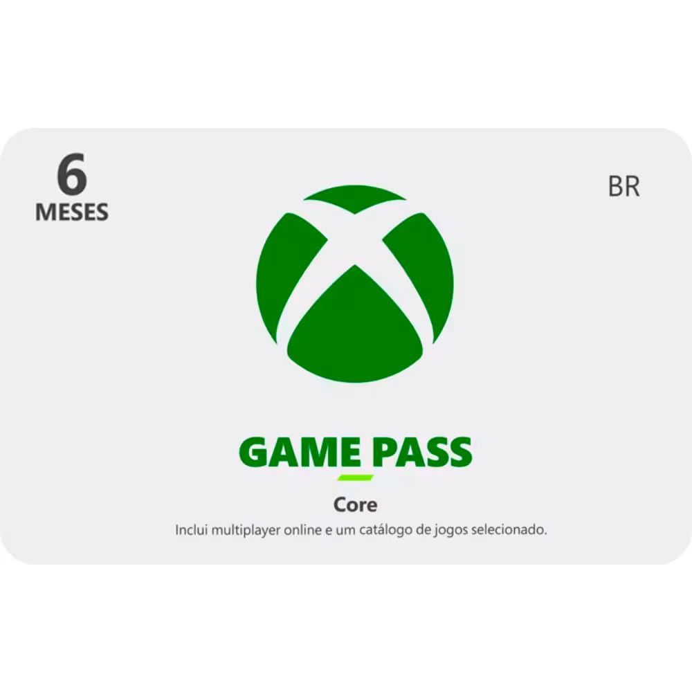 Gift Card Digital Xbox Game Pass Core para Xbox Series X|S e Xbox One com Acesso a Mais de 25 Jogos e Multijogador