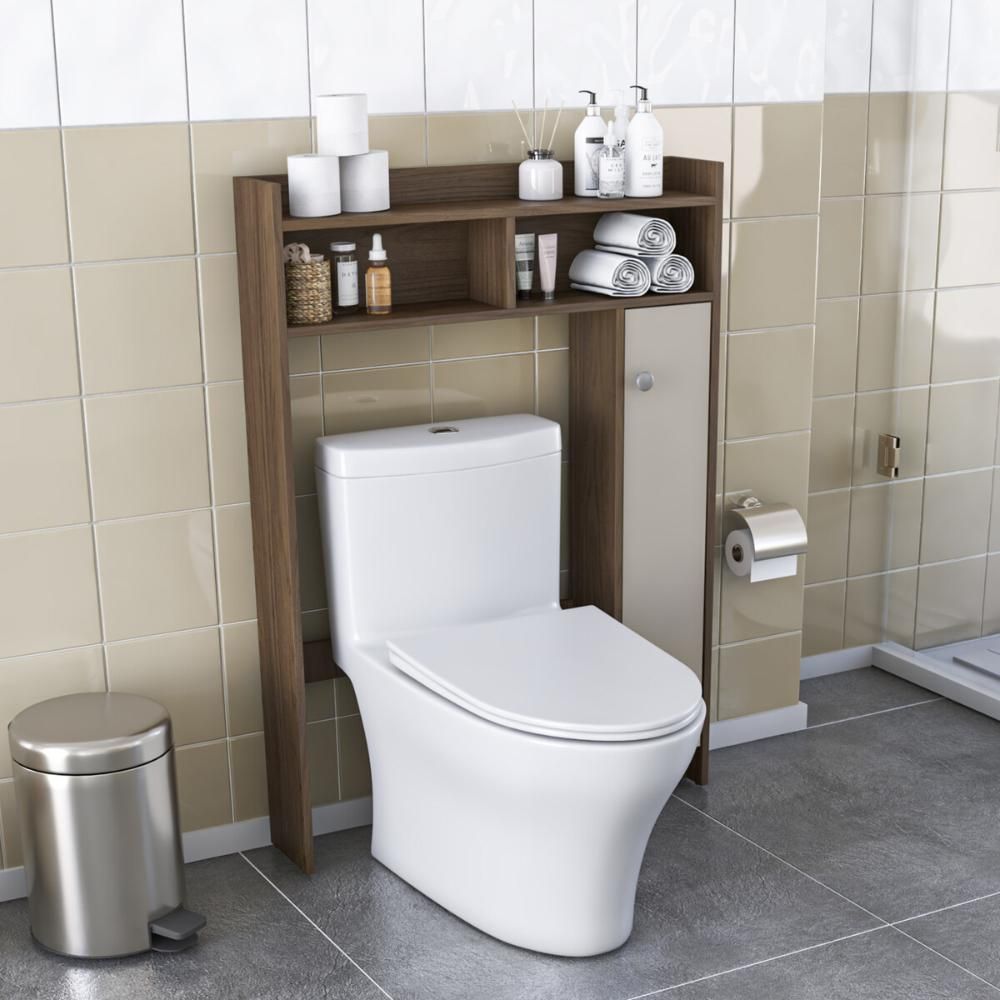 Armário de Banheiro para Vaso Sanitário CR10165 Suspenso 1 Porta MDP 81.5CM Mumbai-Arenas Multimóveis