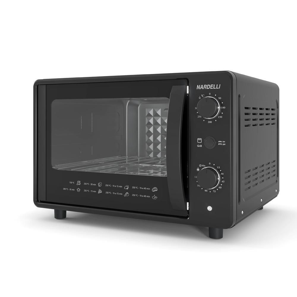 Forno Elétrico de Bancada Nardelli S45 Black 45L 1700W com Timer e Luz Interna Preto 220V
