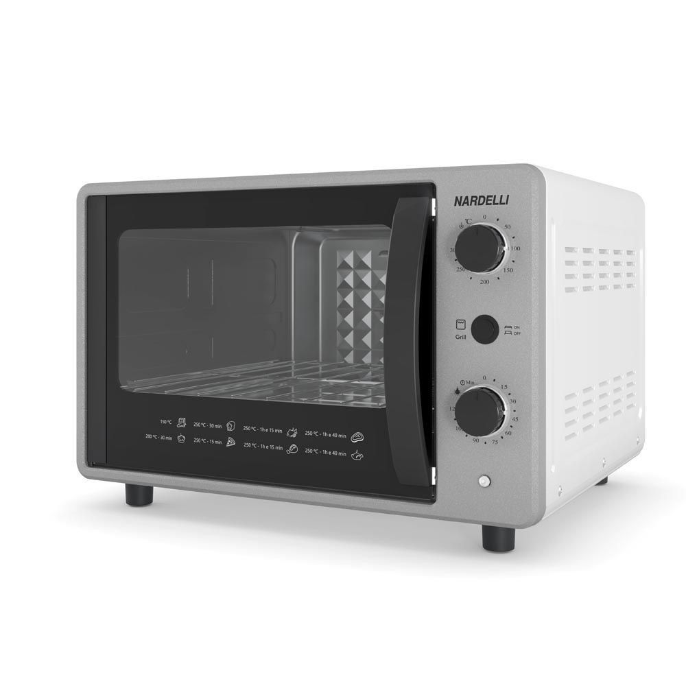 Forno Elétrico Bancada Nardelli S45 45L 1700W Antiaderente com Luz Interna e Timer Cinza 110V