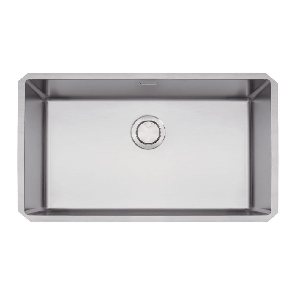 Cuba de Embutir Quadrum 70U Retangular Aço Inox Acabamento Acetinado com Válvula 4 1-2 Prata Tramontina