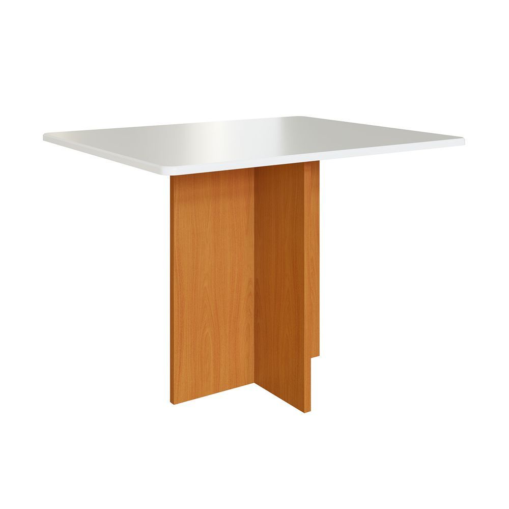 Mesa de Jantar Monaco Suíça 6 Lugares Retangular MDF 110CM Off White e Freijó Indékes