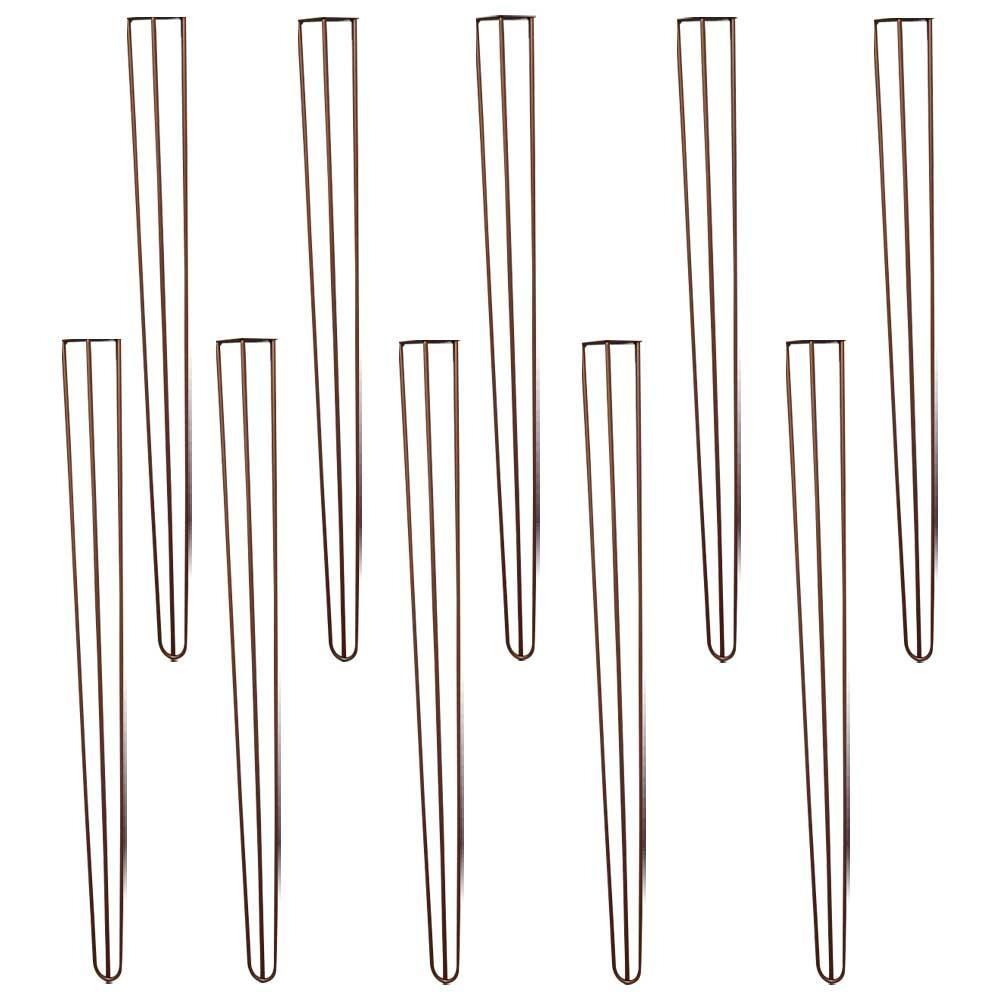 Pé Hairpin de Metal Kit 10 Unidades G41 Industrial 90CM Bronze Gran Belo