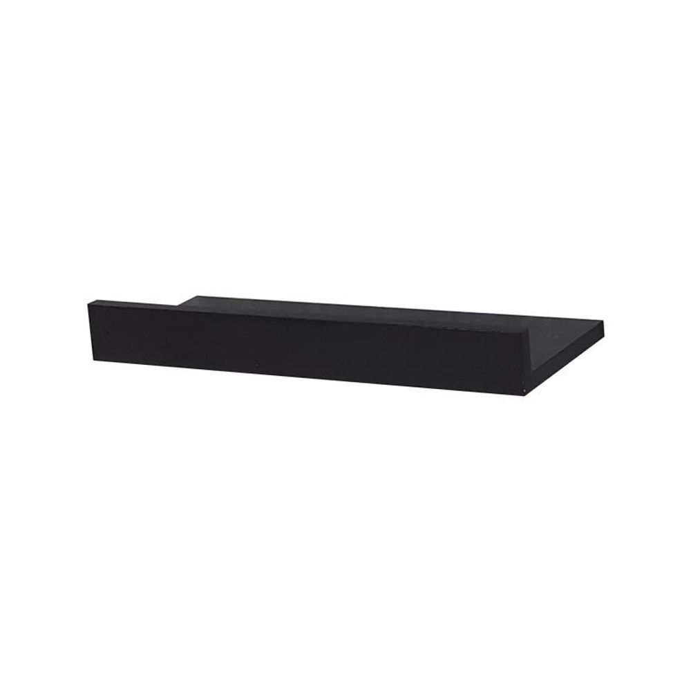 Prateleira Porta Quadros 30X15CM MDP Fixação Suporte Invisível Organizador Moderno Sala Preto Mercado das Prateleiras
