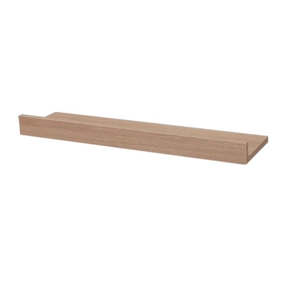 Prateleira Porta Quadros 60X10CM MDP Suporte Invisível Organizador Moderno Sala Bege Mercado das Prateleiras 60CM