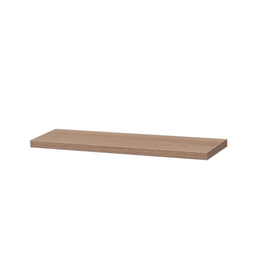 Prateleira 30 X 10cm Carvalho MDP Fixação Suporte Invisível Organizador Moderno Sala Bege Mercado das Prateleiras 30CM