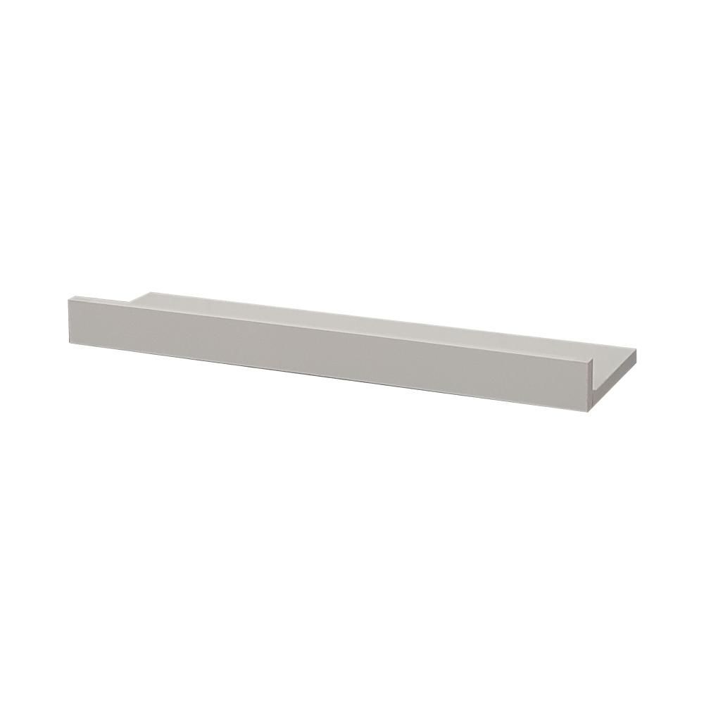 Prateleira Porta Quadros 60X10CM MDP Fixação Suporte Invisível Organizador Moderno Sala Branco Mercado das Prateleiras
