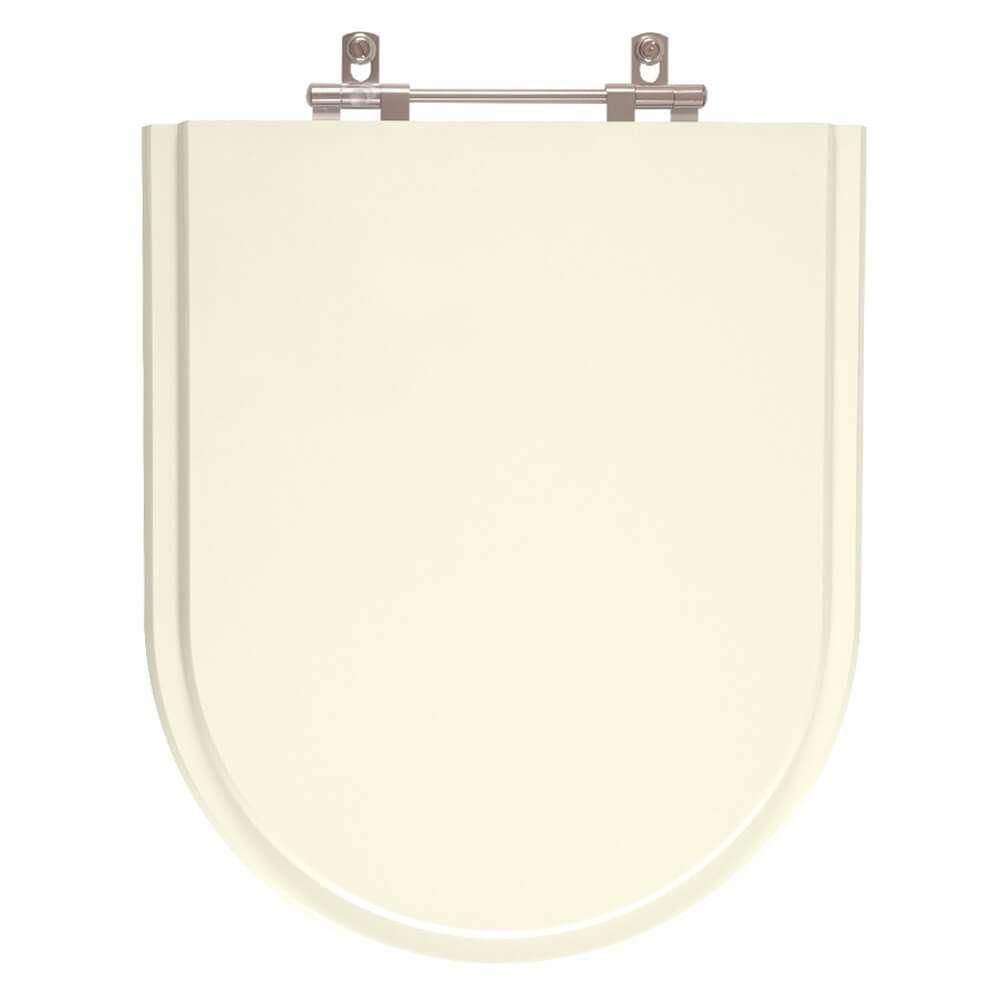 Assento Sanitário Luna Alongado MDF Parafusado Convencional Bege Claro Pontto Lavabo 40CM