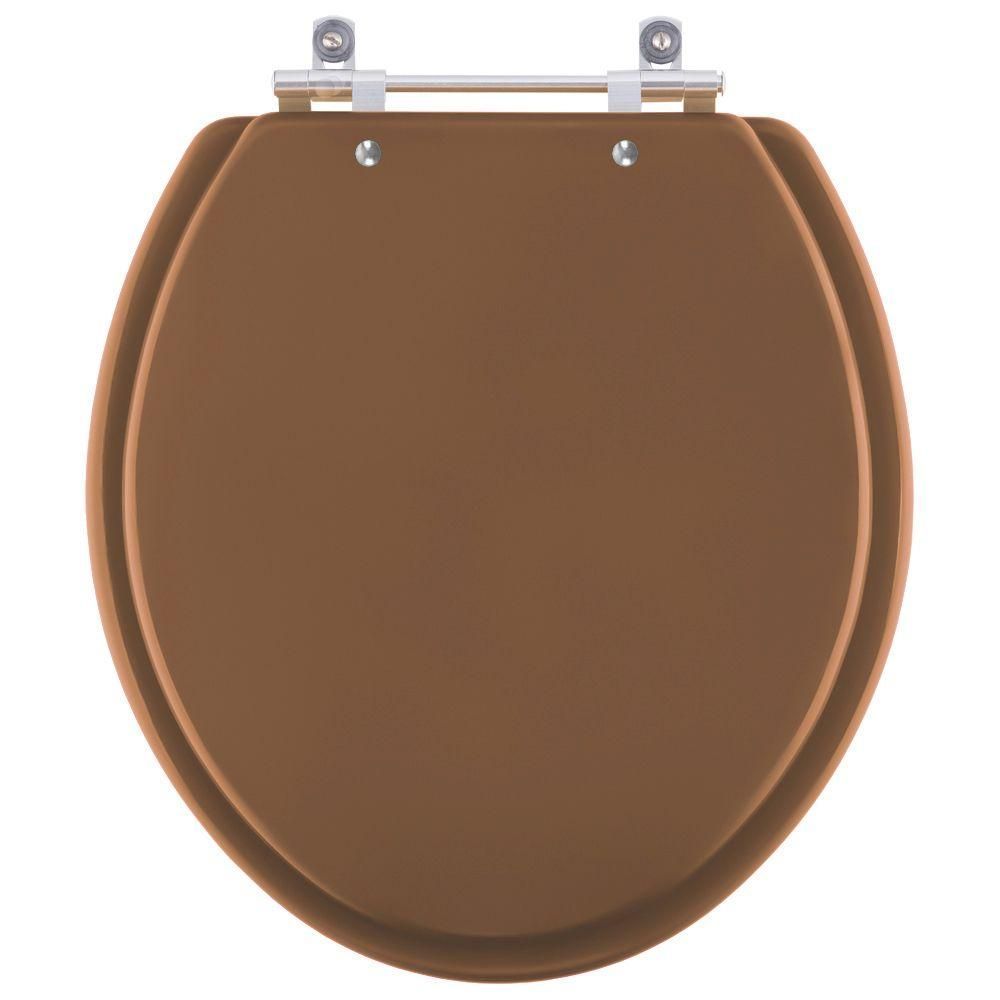 Assento Sanitário Araxá Alongado Resina Plástica Parafusado Convencional Caramelo Pontto Lavabo 40CM