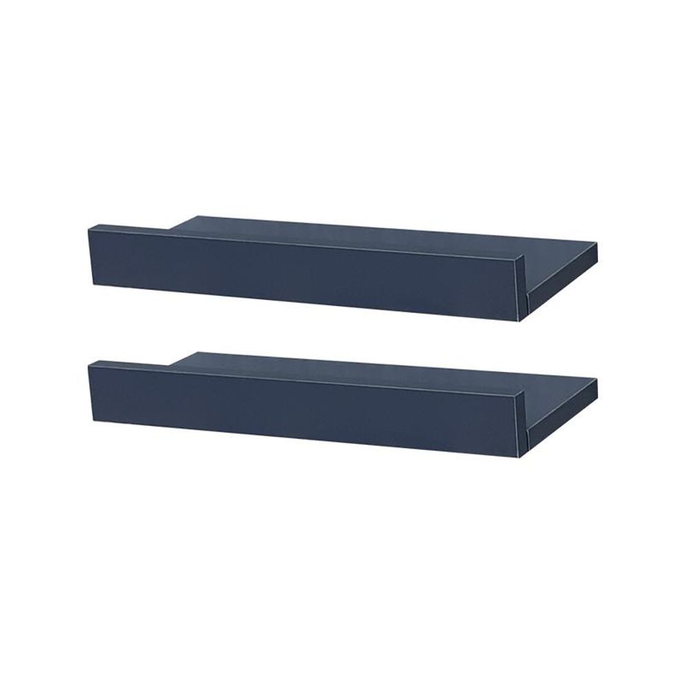 Prateleira Kit 2 Porta Quadros 40X10CM MDP Fixação Suporte Invisível Organizador Moderno Azul Mercado das Prateleiras