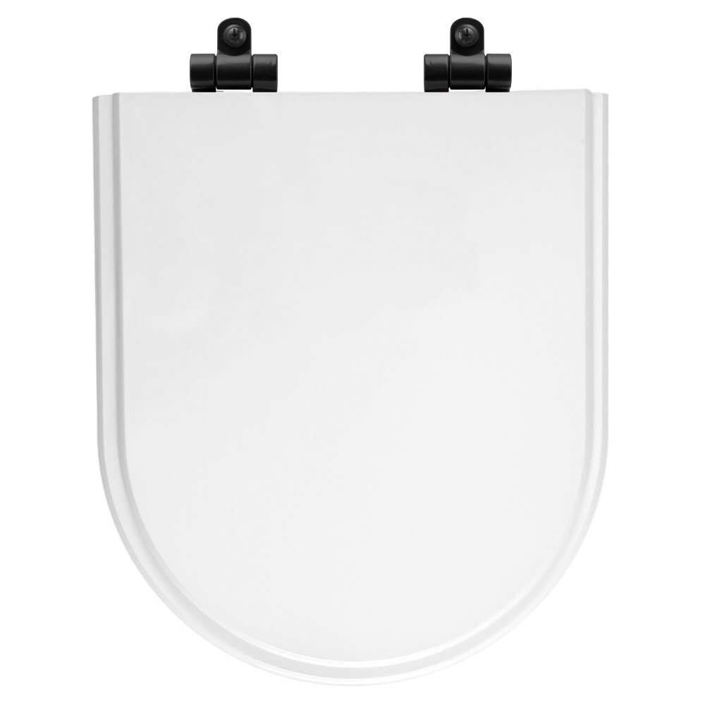 Assento Sanitário Carrara Alongado Resina Plástica Fechamento Suave Almofadado Branco Pontto Lavabo 40CM