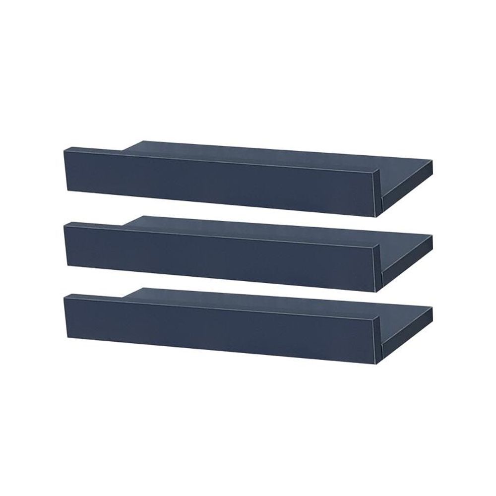 Prateleira Kit 3 80X10CM MDP Fixação Suporte Invisível Organizador Sala Azul Mercado das Prateleiras 80CM