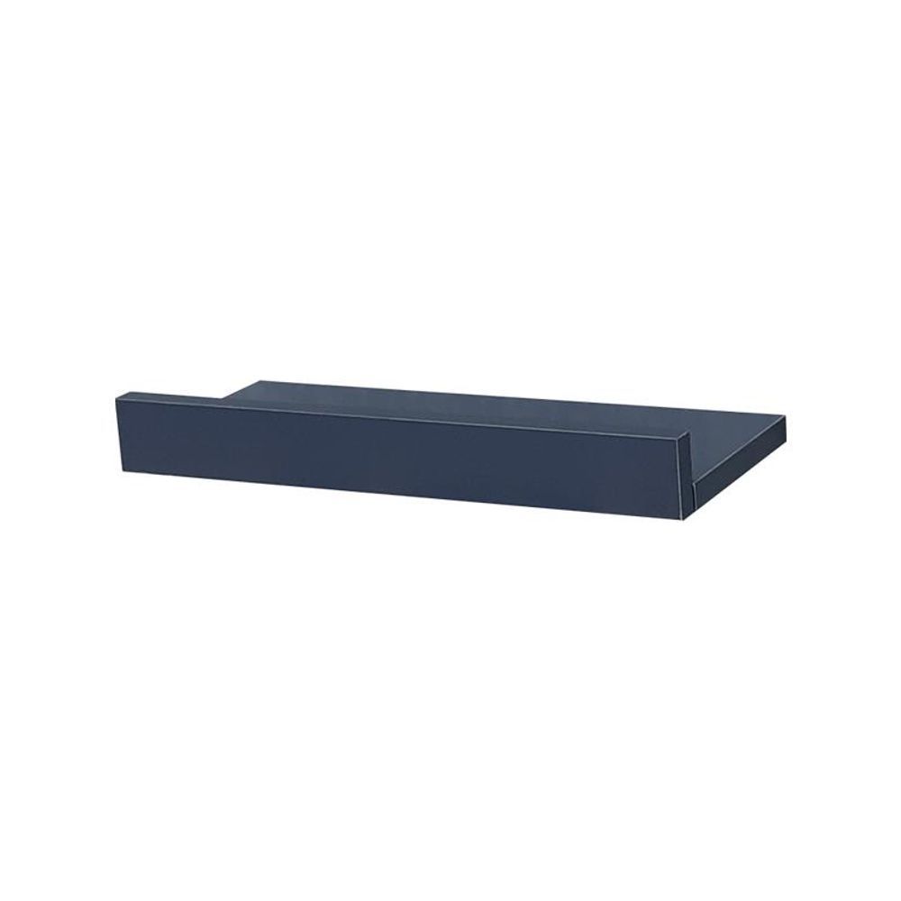 Prateleira Porta Quadros 40X10CM MDP Fixação Suporte Invisível Organizador Moderno Sala Azul Mercado das Prateleiras