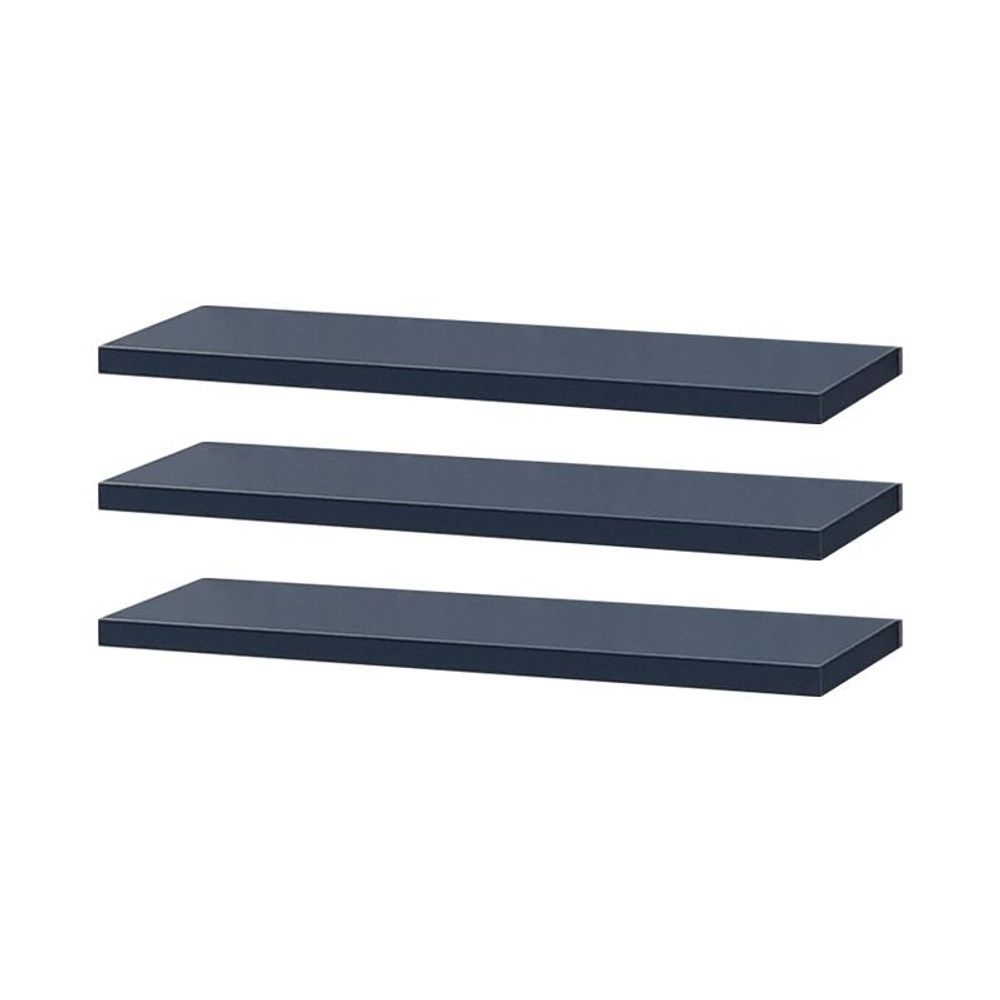 Prateleira Kit 3 50x20CM MDP Fixação Suporte Invisível Organizador Moderno Sala Azul Mercado das Prateleiras 50CM