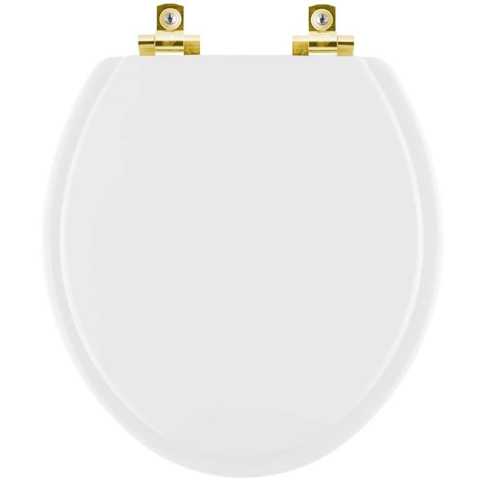 Assento Sanitário Atlantis Alongado Polipropileno Fechamento Suave Almofadado Branco Pontto Lavabo 40CM