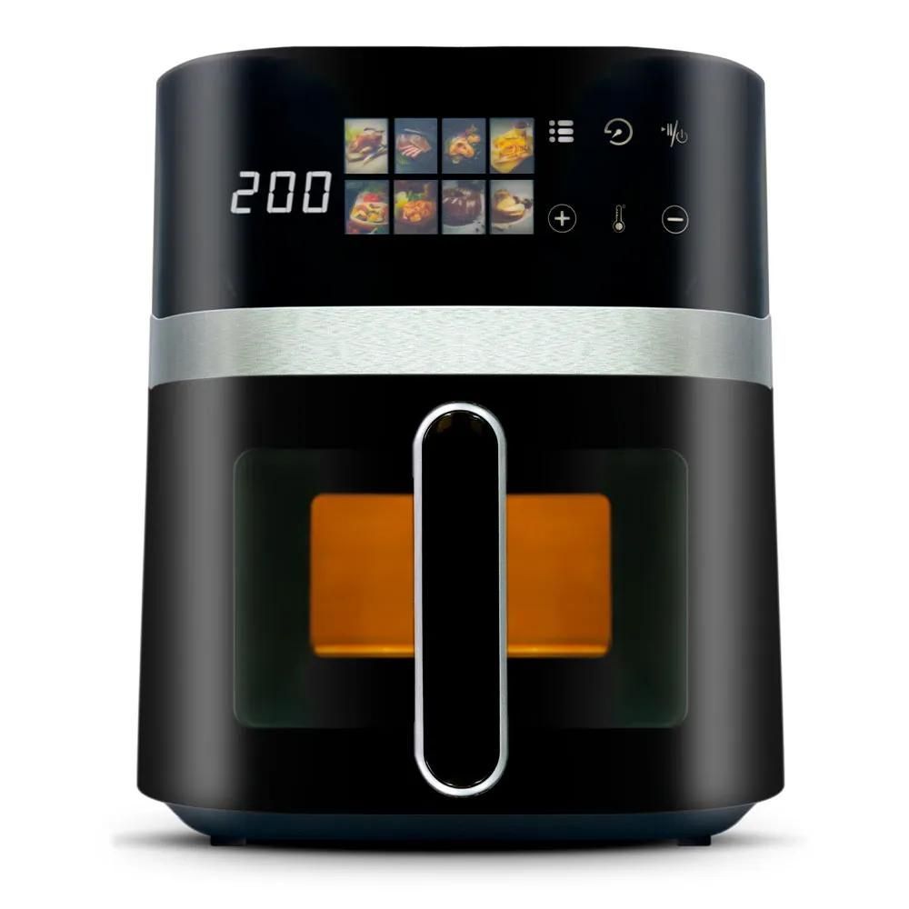 Air Fryer Fritadeira sem Óleo Digital Extream 5,5L 1500W 8 Funções Preto e Prata 110V