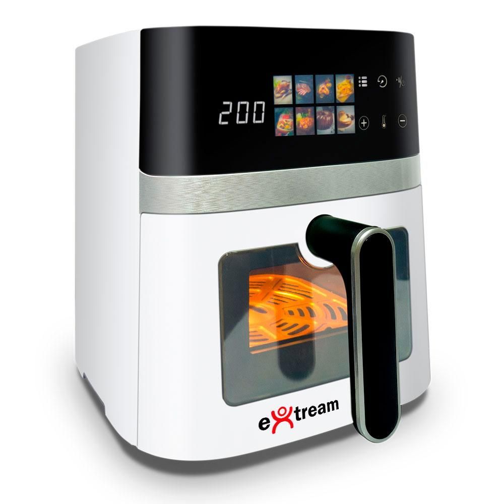 Air Fryer Fritadeira Elétrica Digital Extream 5,5L 1500W Multifunção com 8 Programas Branco 220V